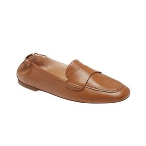 NWOB AGL Mara Pure Leather Loafer in Brandy Moc Toe Slip On